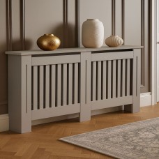 Neo Large Grey Decorative Wooden Radiator Cover